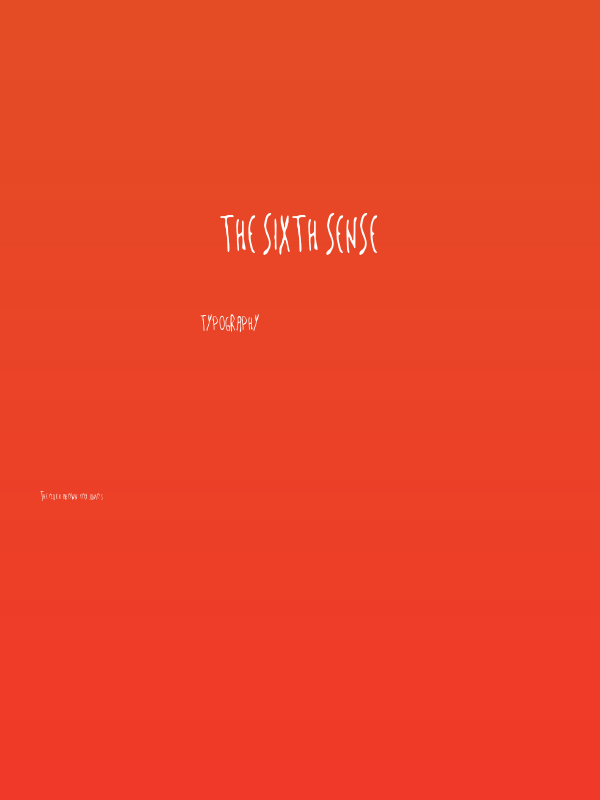 The Sixth Sense Poster