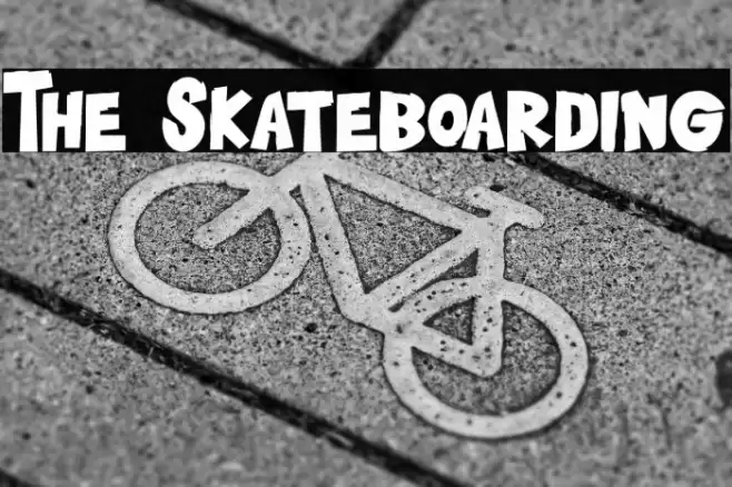 The Skateboarding Caratteri examples