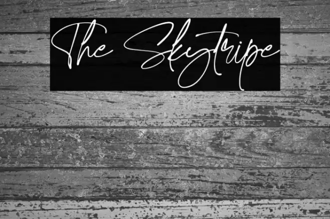 The Skytripe Font examples