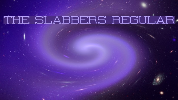 The Slabbers Regular Font examples