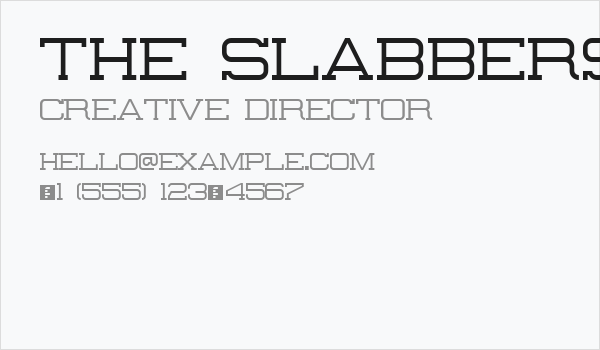The Slabbers Regular Business Card