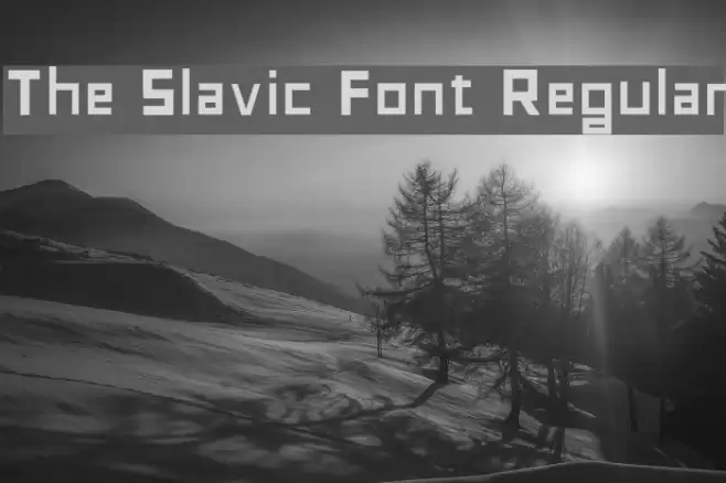 The Slavic Font Regular Font examples