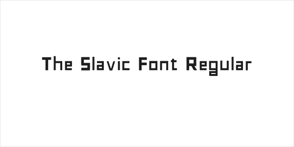 The Slavic Font Regular Logo