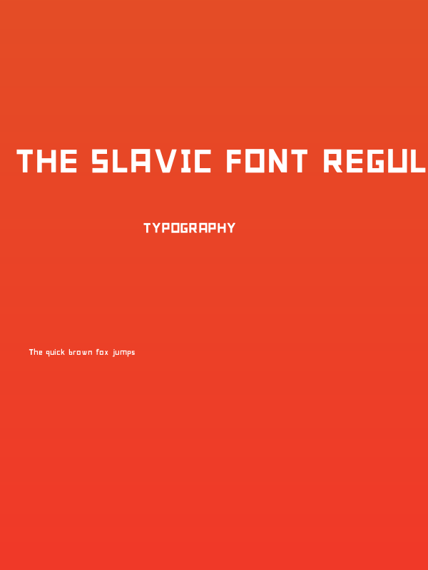 The Slavic Font Regular Poster