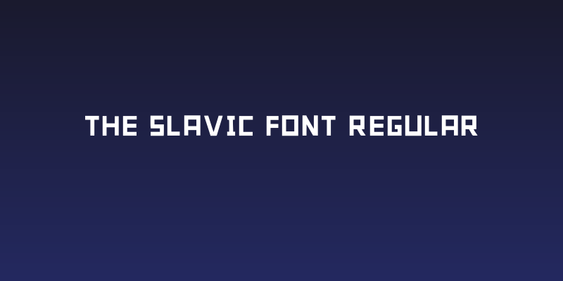 The Slavic Font Regular Social Header