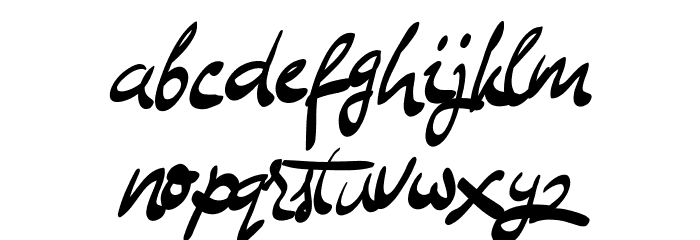 The Smithey Regular Font LOWERCASE