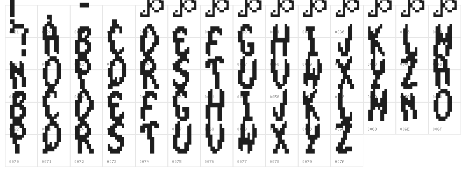 The Smurfs - Large Font Regular Character Map