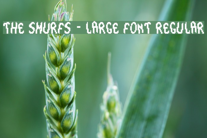 The Smurfs - Large Font Regular Font examples