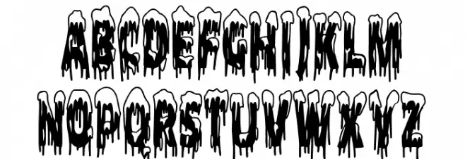 The Snow Nightmare Schriftart Groß
