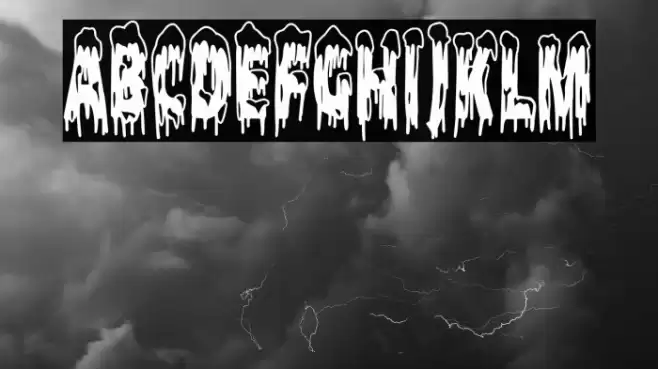 The Snow Nightmare Font examples