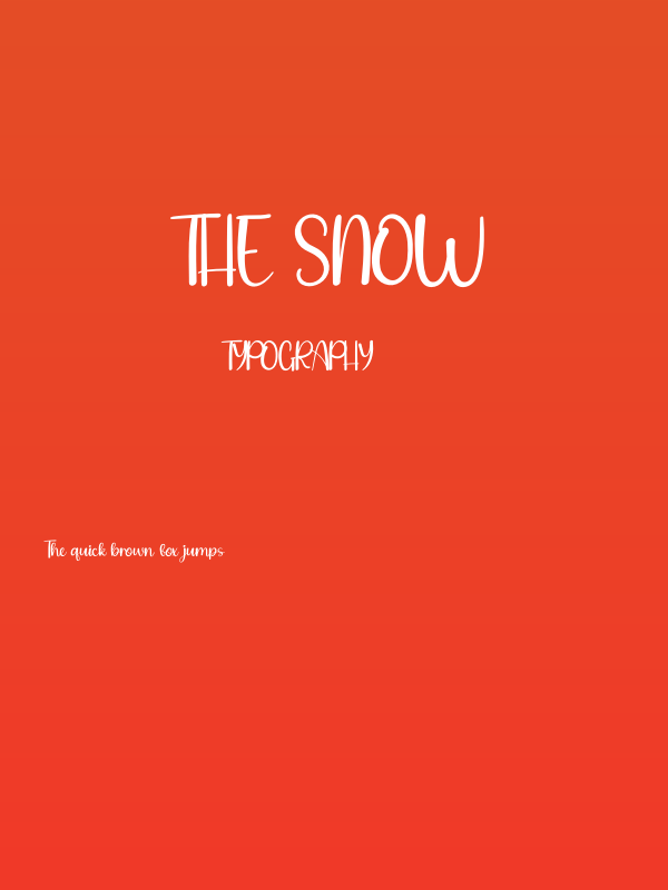 The Snow Poster