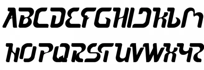 The Sound Bold Italic फ़ॉन्ट अपरकेस