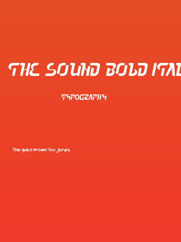 The Sound Bold Italic Poster