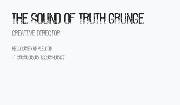 The Sound of Truth Grunge Business Card