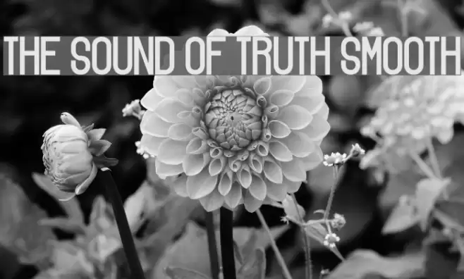The Sound of Truth smooth Font examples