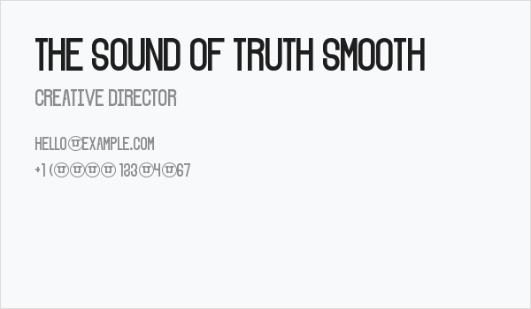 The Sound of Truth smooth Business Card