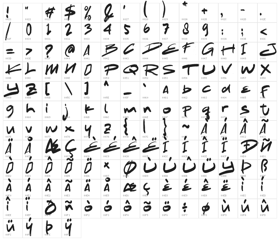 The Spooky Night Character Map