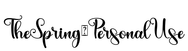 The Spring -  Personal Use  नि: शुल्क फ़ॉन्ट्स डाउनलोड