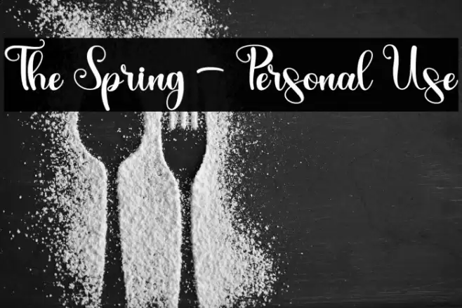 The Spring - Personal Use Font examples