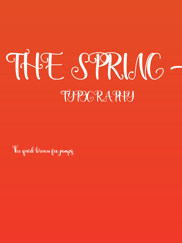 The Spring - Personal Use Poster