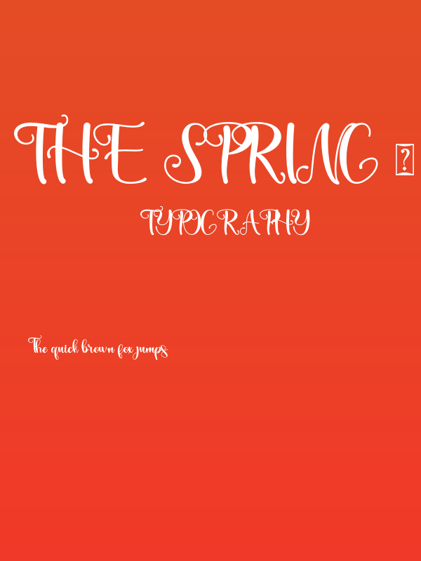 The Spring -  Personal Use Poster