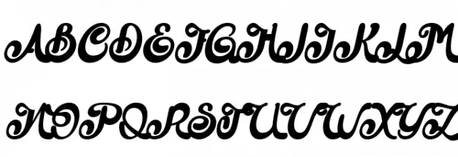 The Stacy Italic 字体 大写