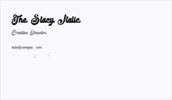 The Stacy Italic Business Card