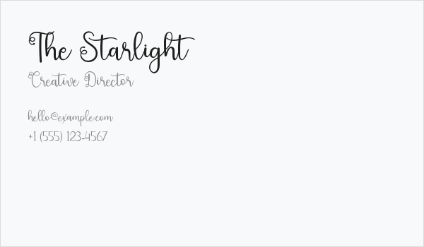 The Starlight Business Card