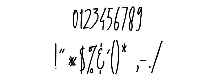 The Sticky Longest Font OTHER CHARS