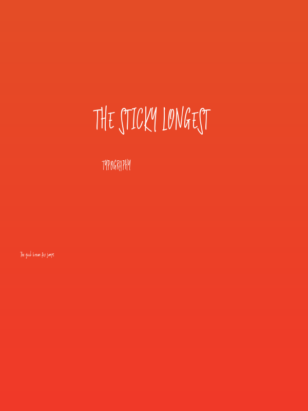The Sticky Longest Poster