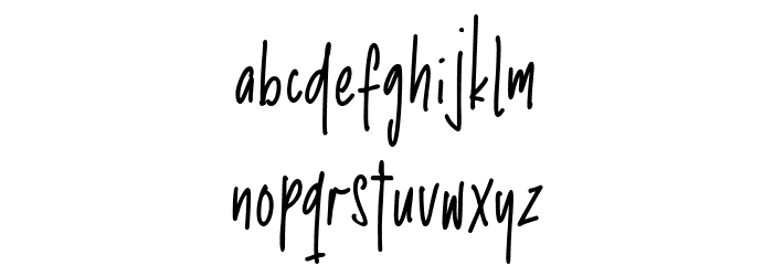 The Sticky Longest Font LOWERCASE