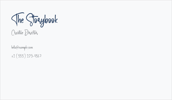 The Storybook Business Card