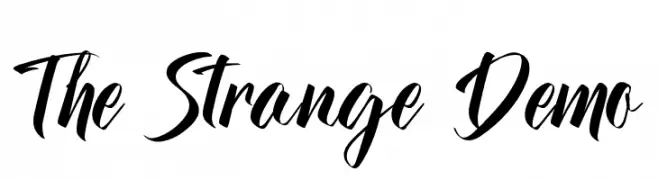 The Strange Demo  Frei Schriftart Herunterladen