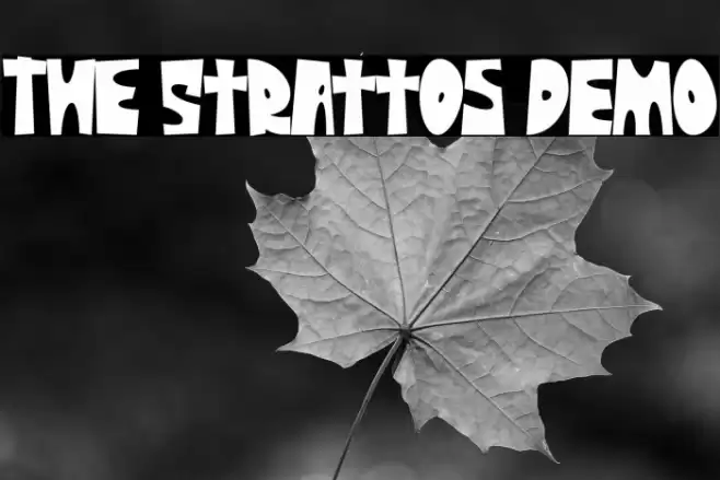The Strattos DEMO Font examples