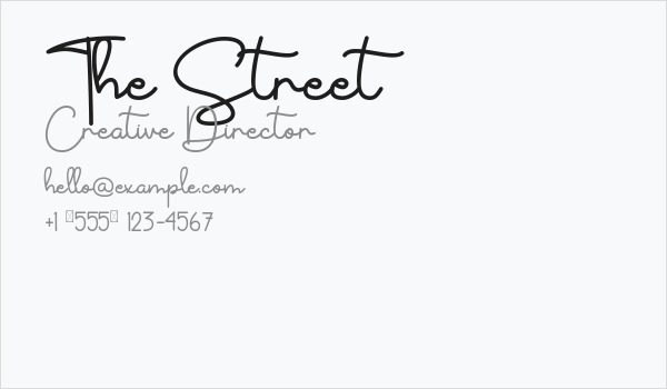 The Street Business Card