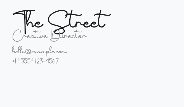 The Street Business Card