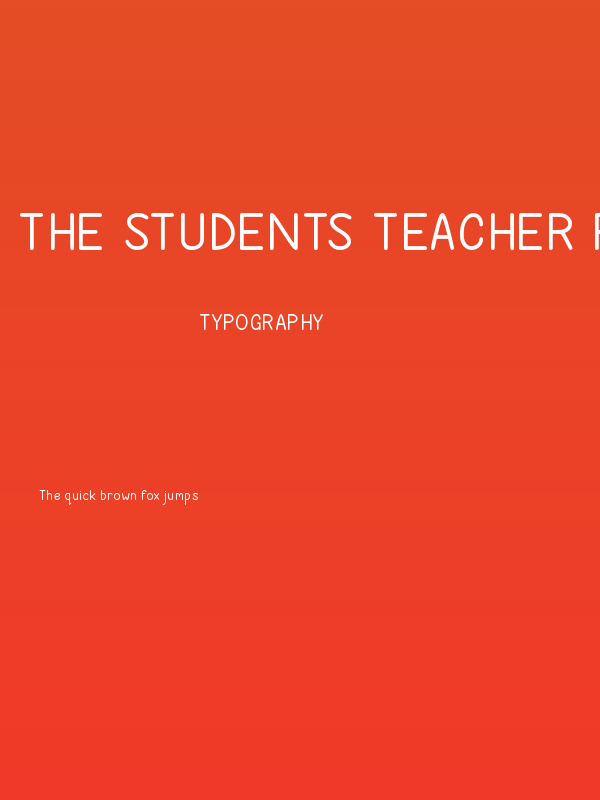 The Students Teacher Regular Poster