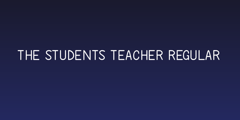 The Students Teacher Regular Social Header