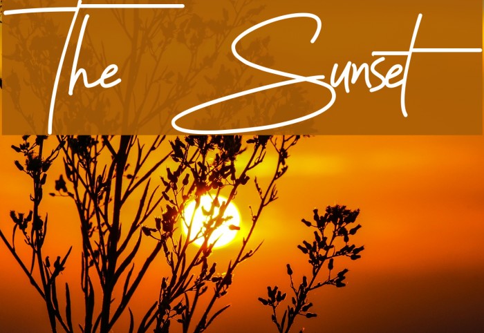 The Sunset Font examples