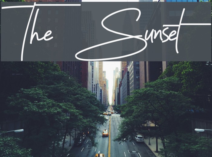 The Sunset Font examples
