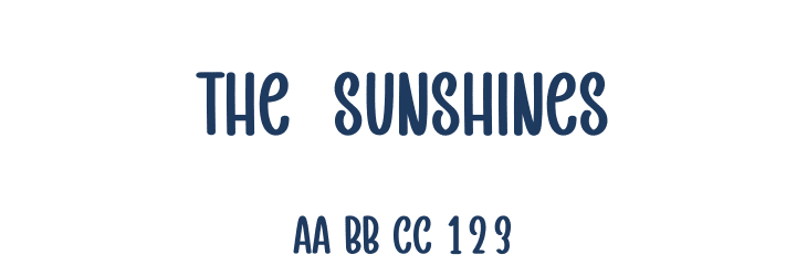 The  Sunshines Font Preview