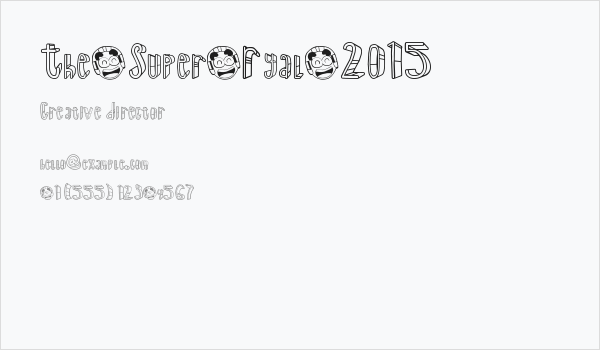 The-Super-Ryal-2015 Business Card