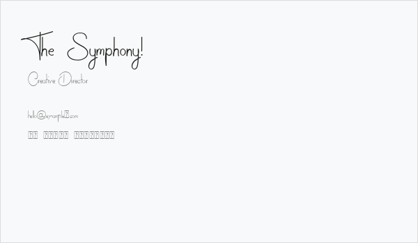 The Symphony! Business Card