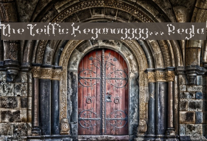 The Terriffic Kerganogggg... Regular Font examples