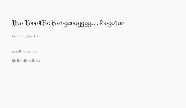 The Terriffic Kerganogggg... Regular Business Card