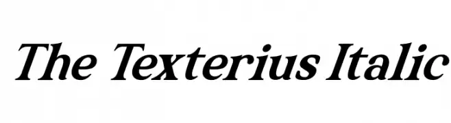 The Texterius Italic  font caratteri gratis