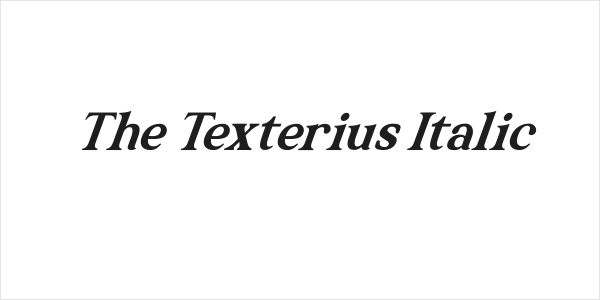 The Texterius Italic Logo