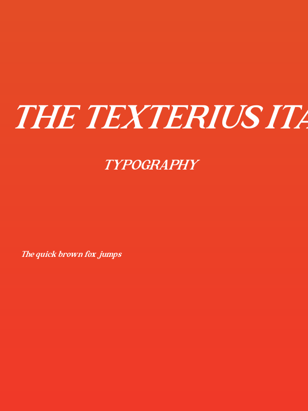 The Texterius Italic Poster