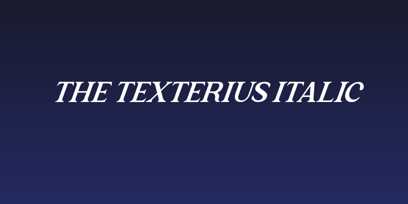 The Texterius Italic Social Header