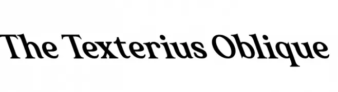 The Texterius Oblique  font caratteri gratis